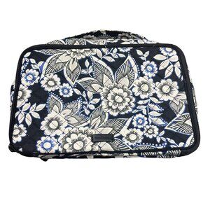 Vera Bradley‎ Large Blush & Brush Makeup Case Snow Lotus Signature Cotton